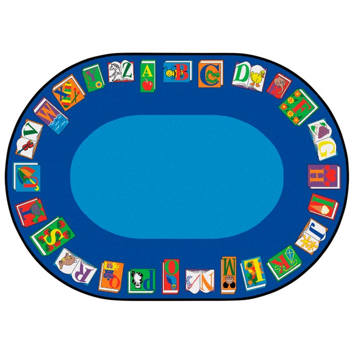 Carpets for Kids Premium Reading by The Book Carpet, Oval