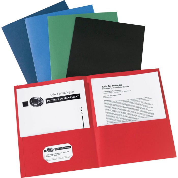 Avery 2-Pocket Folder, 40 Sheet Capacity, Assorted Colors, Pack of 25