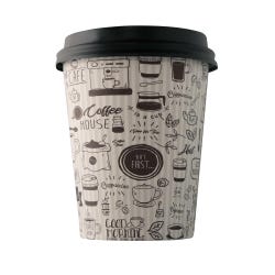 Empress Good Day Print Stock Paper Hot Cups, 12 Ounce, 50 Count of Pack of 20, Case of 1000