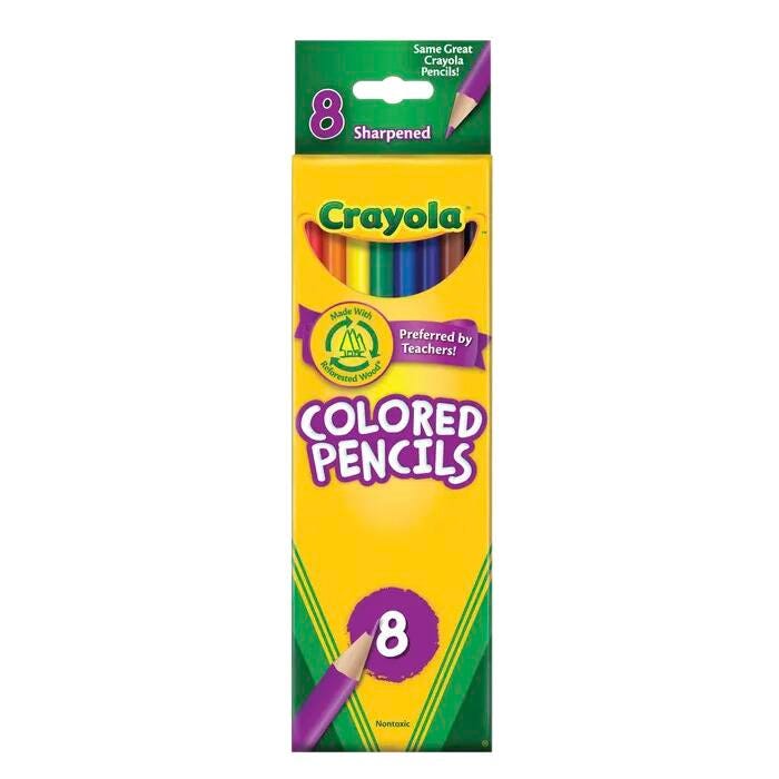 Crayola Colored Pencils, Assorted Colors, Set of 8