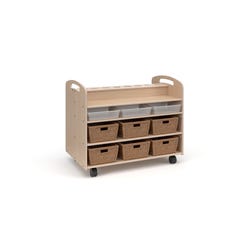 Childcraft Art Storage Trolley with Cups and Translucent Trays and Baskets and Translucent Bins, 39 x 24 x 32 Inches 2155789