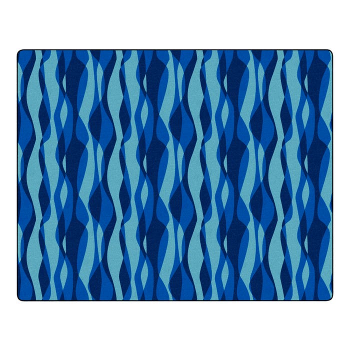 Childcraft Waves Carpet for Classrooms, Rectangle