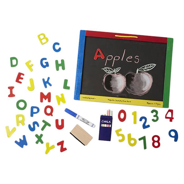 Melissa & Doug Magnetic Chalkboard/Dry-Erase Board, Set of 41