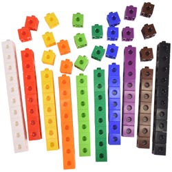 Childcraft Linking Manipulative Cubes, 3/4 Inches, Assorted Colors, Set of 100 264681