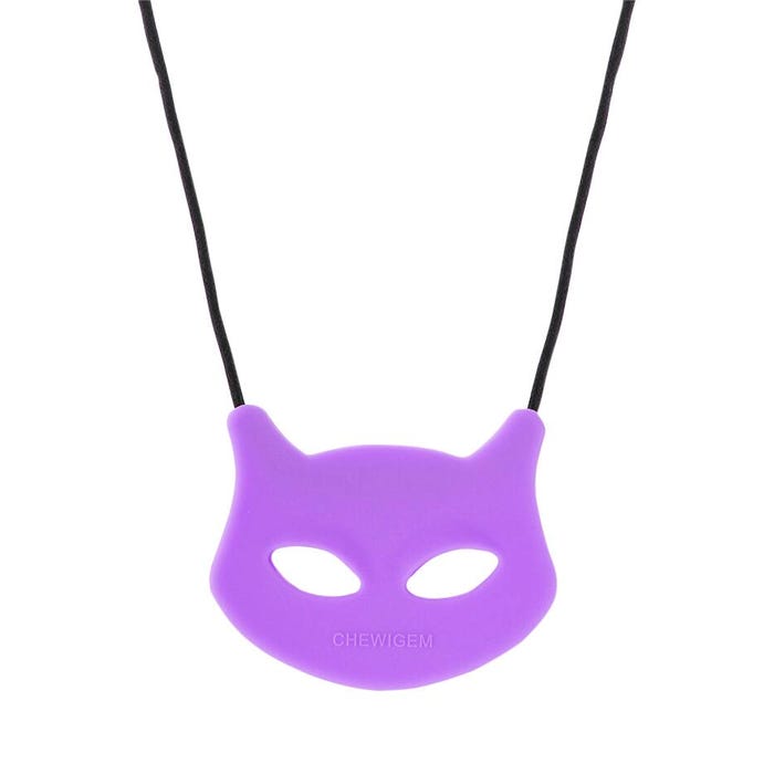 Chewigem Chewable Cat Pendant, Purple