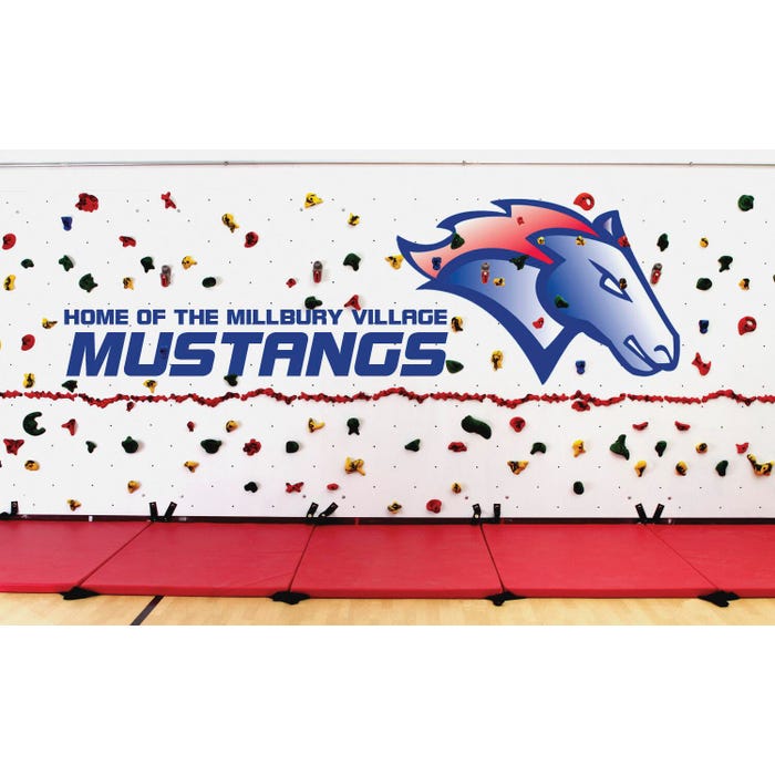 Everlast Custom Mural Traverse Wall Package, 8 x 20 Feet, 2 Inch Red Mat