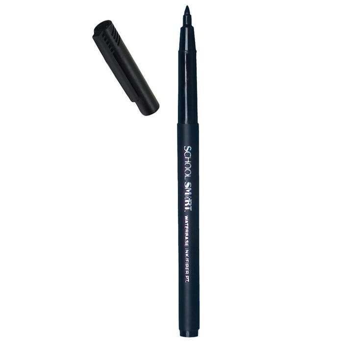 School Smart Felt Tip Pens, Water Based Ink, Fine Tip, Black, Pack