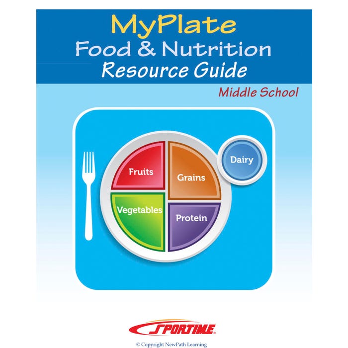 Sportime MyPlate Food & Nutrition Student Learning Guide, 44 Pages, Grade 5 to 9