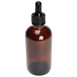United Scientific Boston Round Amber Flint Bottles, 120 mL, Pack of 12, Item Number 1294657