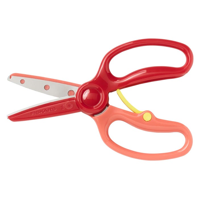 Fiskars Spring Action Preschool Scissors, 5 Inches, Red
