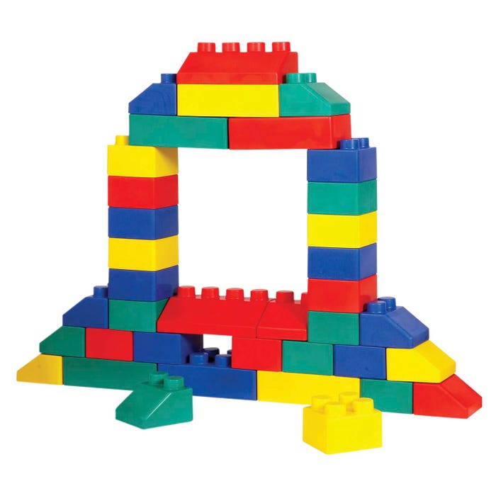 Edushape Giant Soft EduBlocks, Assorted Shapes and Colors, Set of 26
