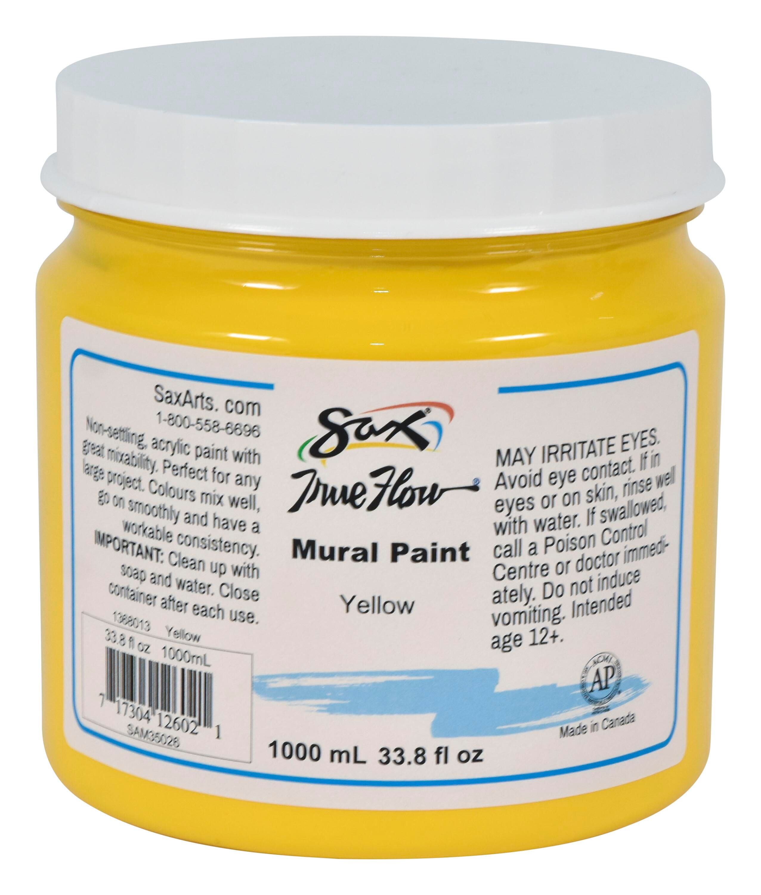 Sax Acrylic Mural Paint, 33.8 Ounces, Yellow 1368013