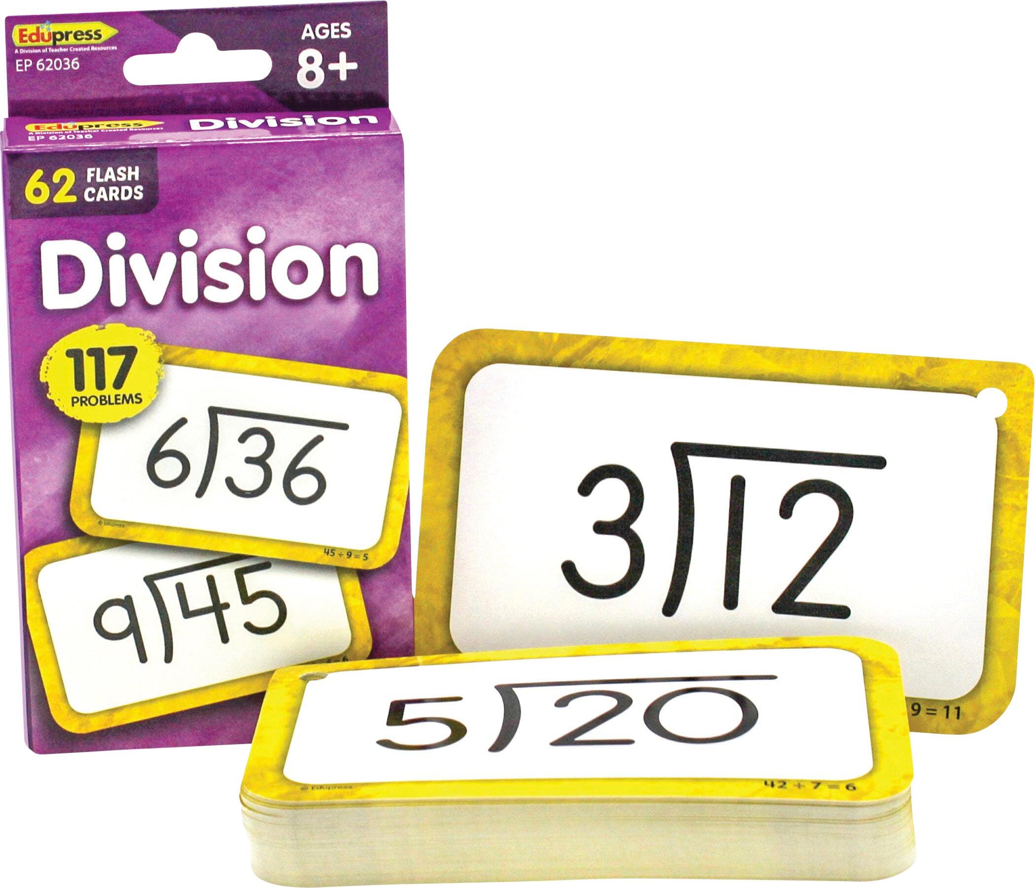 Image for Teacher Created Resources Double-Sided Division Flash Cards, Set of 62 from School Specialty
