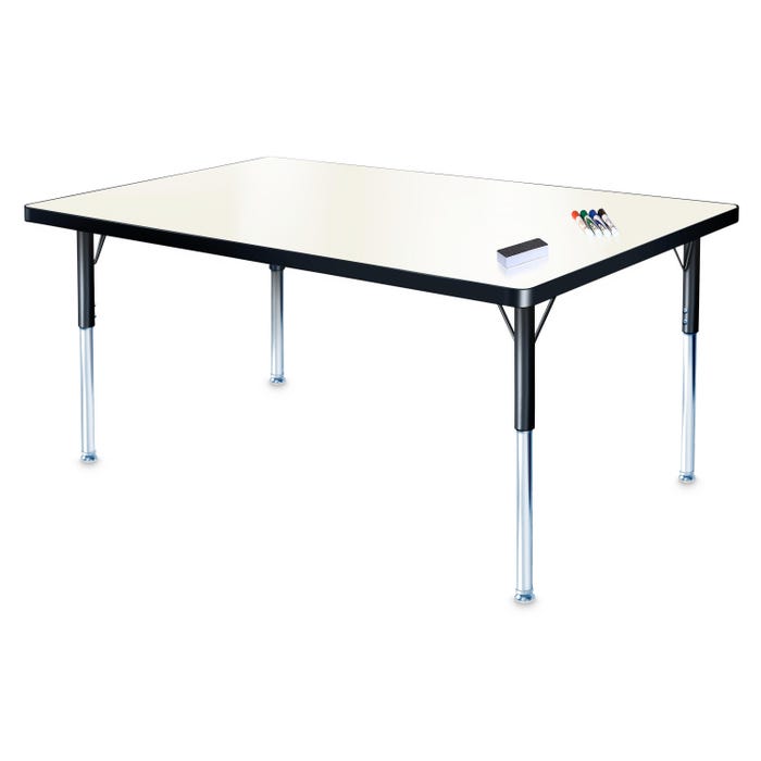 Allied Plastics Classic Allied MarkerBoard Table, Rectangle 48 x 24 Inches