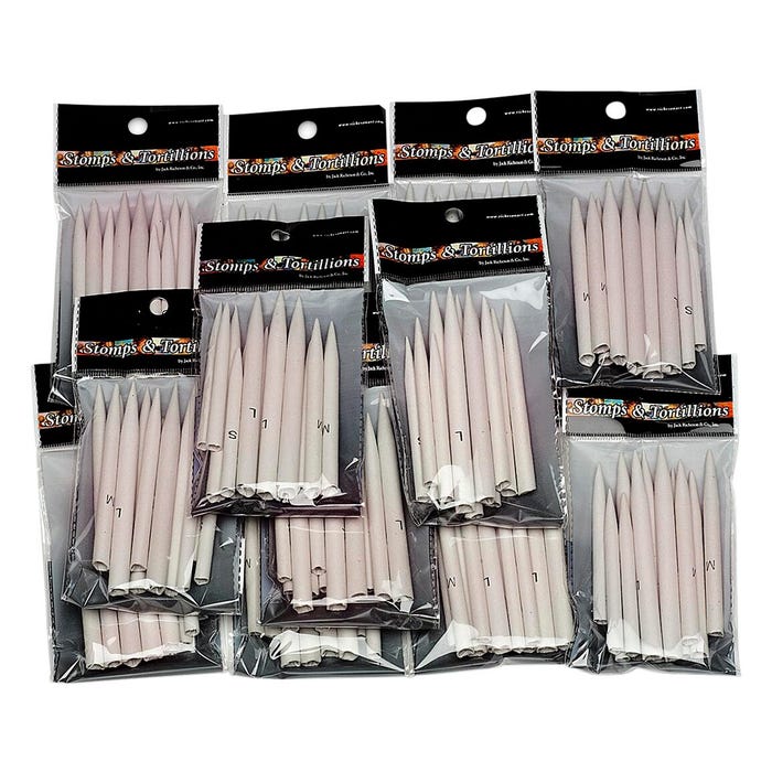 Jack Richeson Blending Tortillons, Assorted Sizes, Pack of 144