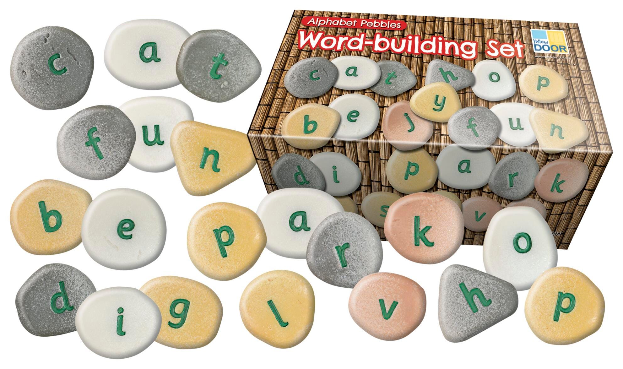 Yellow Door Alphabet Pebbles Word-Building Set, Set of 50, Item Number 2024479