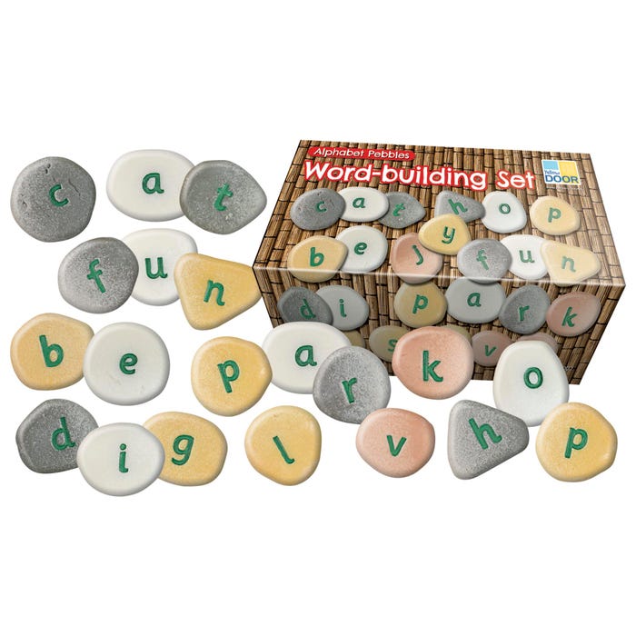 Yellow Door Alphabet Pebbles Word-Building Set, Set of 50