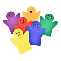Abilitations Emotion Hand Puppets, Set Of 6, Item Number 2091450