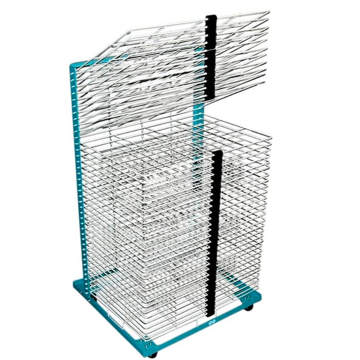 AWT Portable Single Sided Drying Rack, 25-1/2 x 24-1/2 x 53-1/2 Inches, 40-Shelves