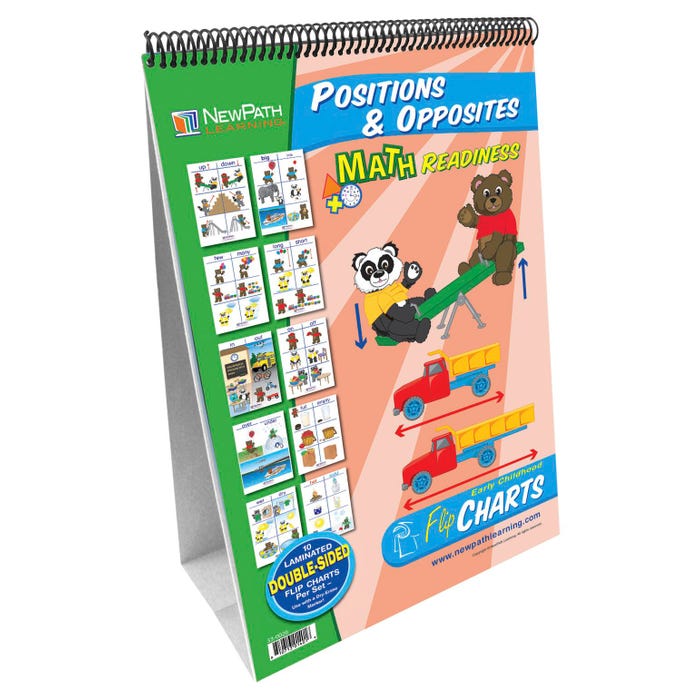 NewPath Learning Positions/Opposites Flip Chart Set, Grades PreK to 2