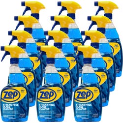 Zep Streak-Free Fast Drying Glass Cleaner, Trigger Spray, 32 Ounces, Blue, Carton of 12, Item Number 2050546