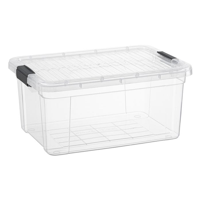 Superio Plastic Storage Container, Deep, 21 Quart, 20 Liter, Clear