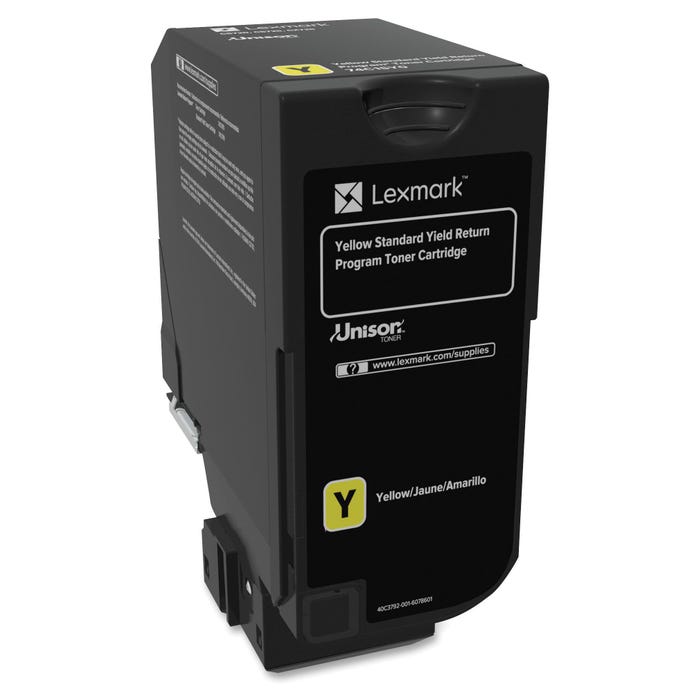 Lexmark Ink Toner Cartridge, 74C1SY0, Yellow