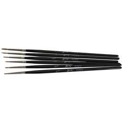 Sax Red Sable Detail Spotter Brushes, Fine Type, Short Handle, Assorted Sizes, Set of 6 411572