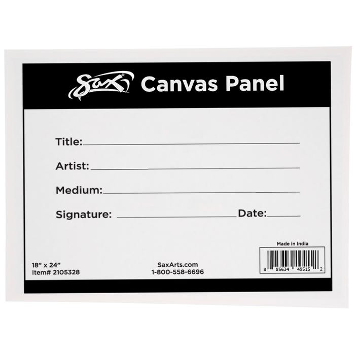 Sax Genuine Canvas Panel, 18 x 24 Inches, White