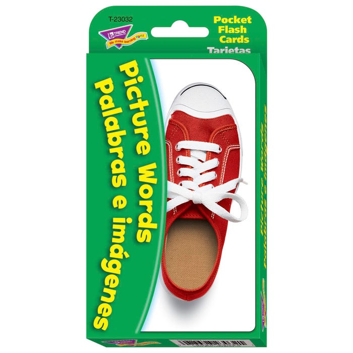 Trend Enterprises Bilingual Picture Words Flash Cards, Set of 53