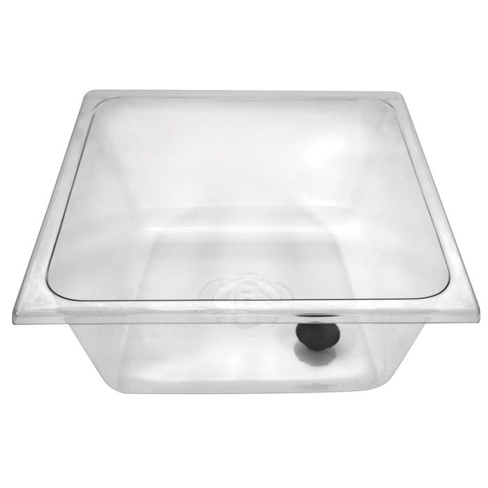 Childcraft Mini Square Sand and Water Table Replacement Tub with Plug, 21 x 21 x 11 Inches