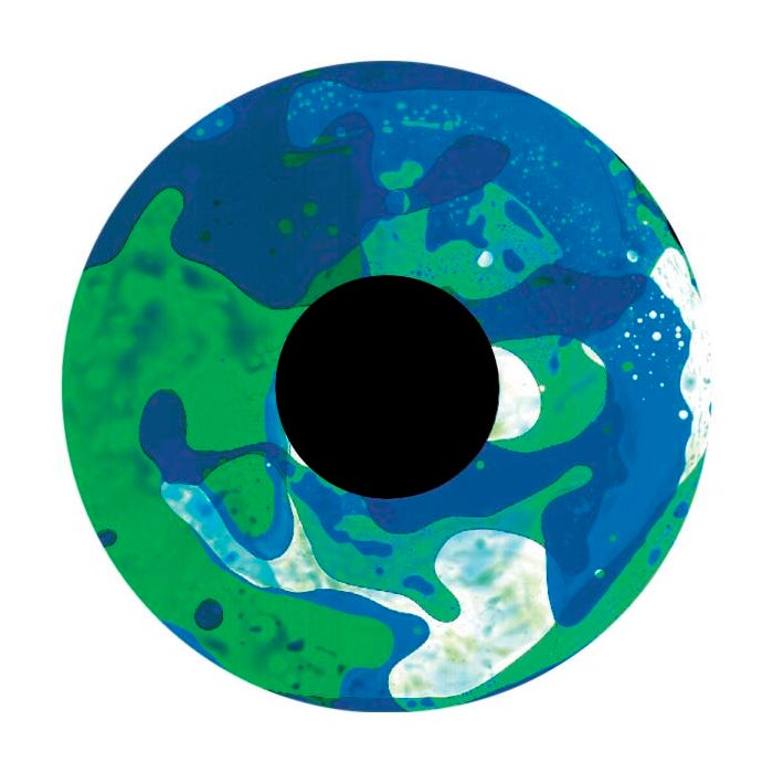 Solar Liquid Effect Wheel, Aqua/Green