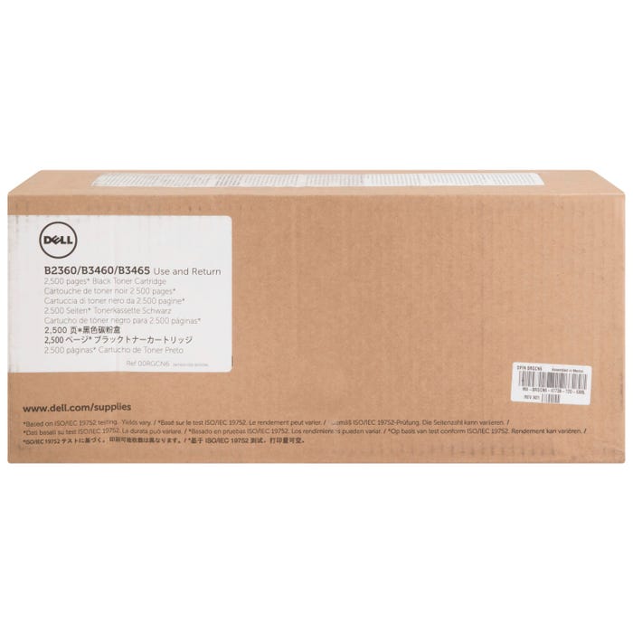 Dell Ink Toner Cartridge, RGCN6, Black