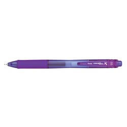 Pentel EnerGel-X Retractable Liquid Gel Pen, 0.5 mm, Violet, Pack of 12 1490857
