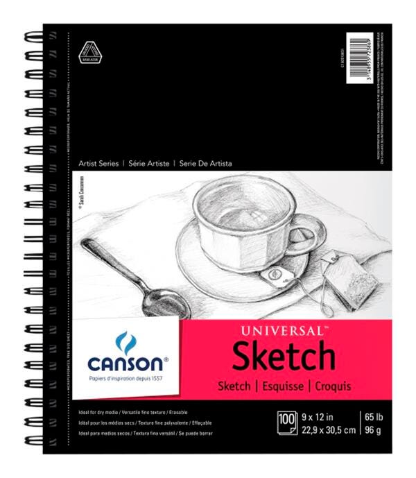 Image for Canson Recycled Sketch Pad, 9 x 12 Inches, 65 l, 100 Sheets from School Specialty