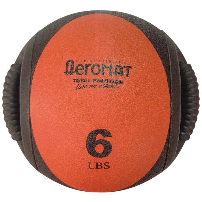 AeroMat Dual Grip Power Medicine Ball, 6 Pounds, Red and Black