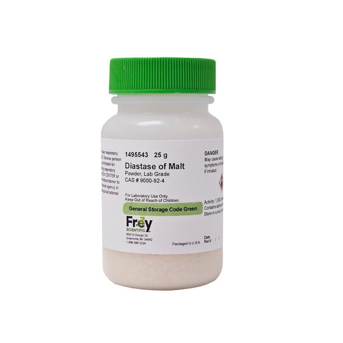 Frey Scientific Diastase of Malt, White Powder, Lab Grade, 25 Grams