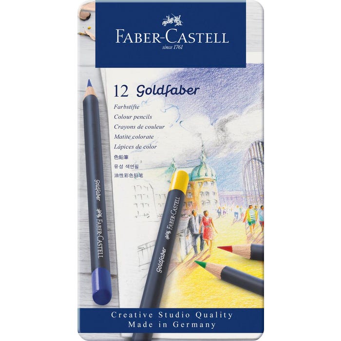 Faber-Castell Goldfaber Colored Pencils, Assorted Colors, Set of 12