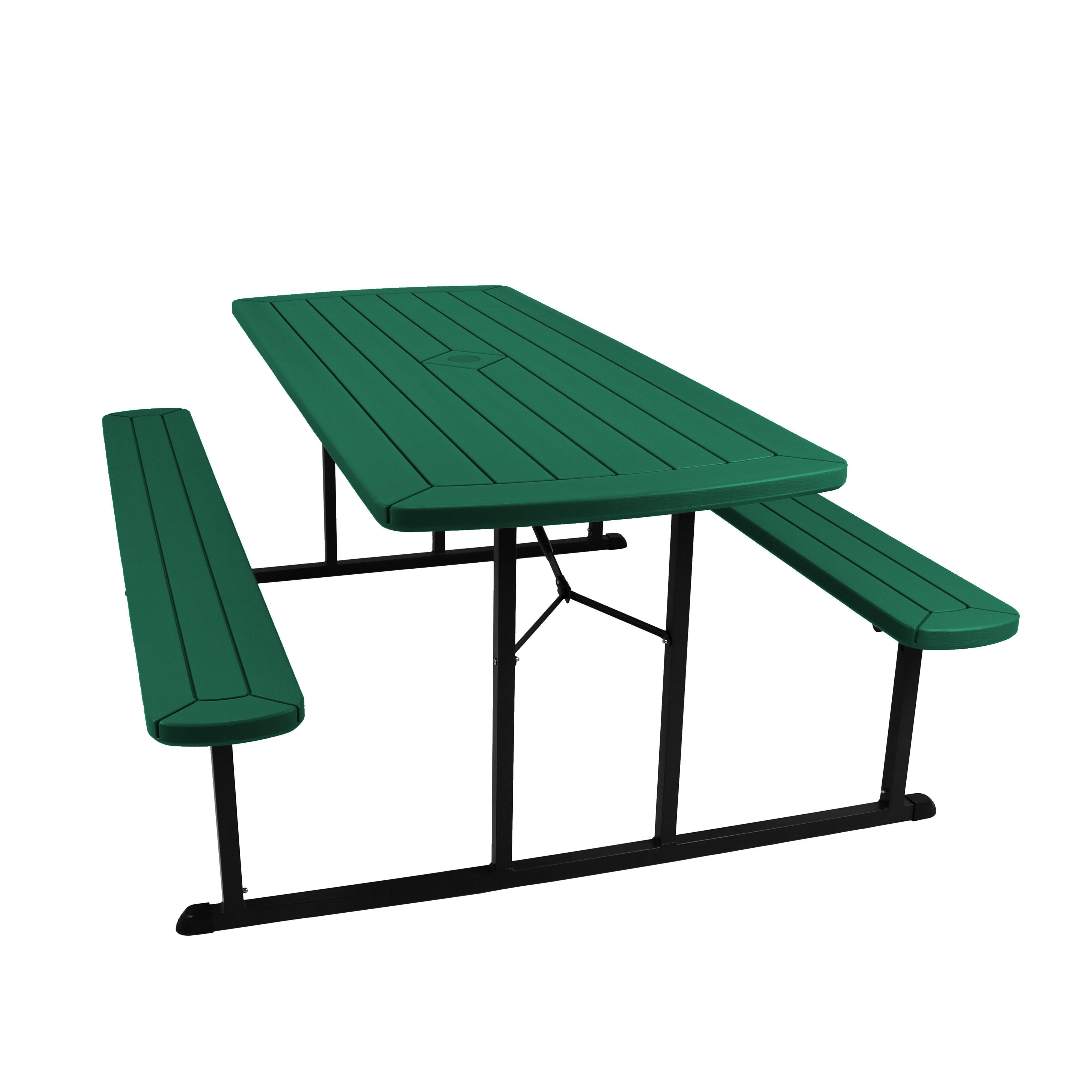 National Public Seating Plastic Folding Picnic Table, 72 x 57 x 29-1/2 Inches 4002684