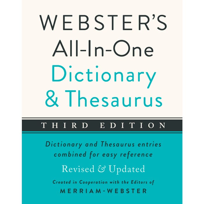 Webster's All-in-One Dictionary and Thesaurus, Third Edition 2133888