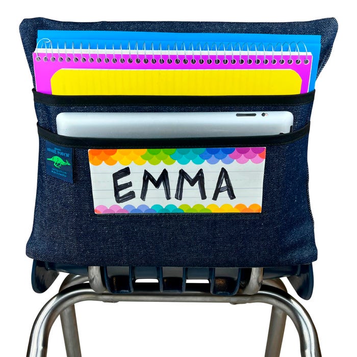 Aussie Pouch Classic Chair Pocket, Double Pockets, Medium, 15 Inches, Black Trim