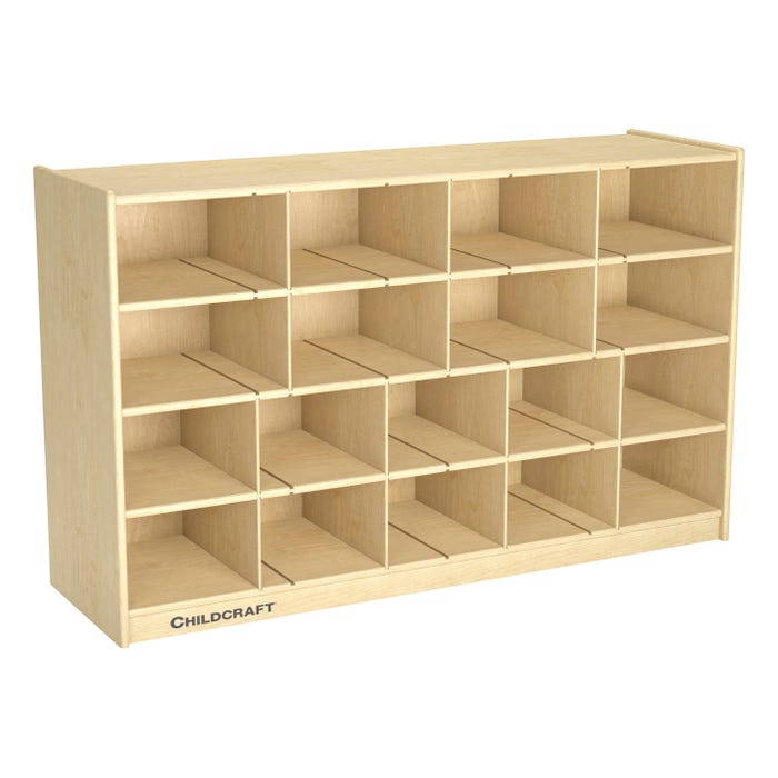 Childcraft Mobile Cubby Unit, 47-3/4 x 14-1/4 x 30 Inches