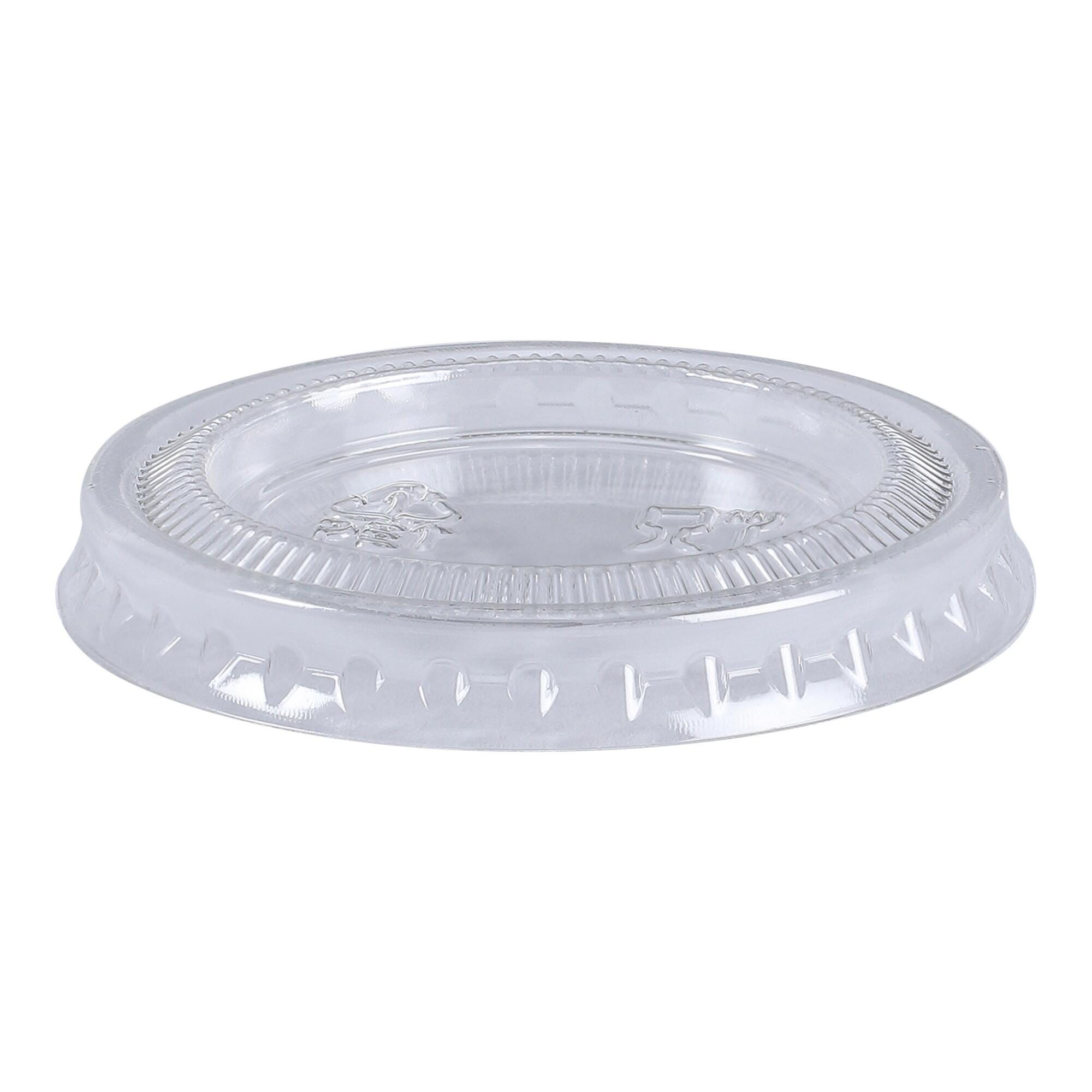 Empress Lid for Plastic Portion Cup, 3/4 - 1 Ounce, Clear, Pack of 125 2213464