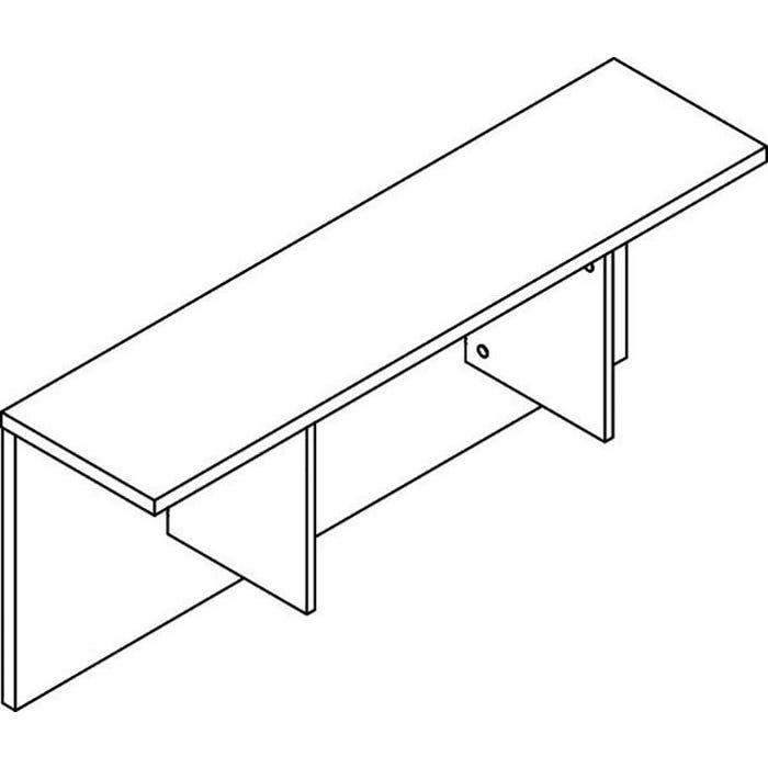 Lorell Prominence 2.0 Mahogany Laminate Desking -- Reception Counter, 47-1/4"x11-7/8"x12", Mahogany