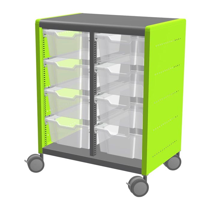 Classroom Select Geode Medium Cabinet, Double Wide with 8 Totes