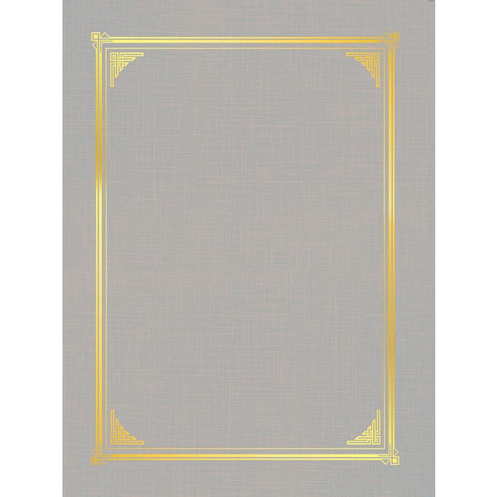 Geographics Document Cover, Gray, Linen Texture, Pack of 6