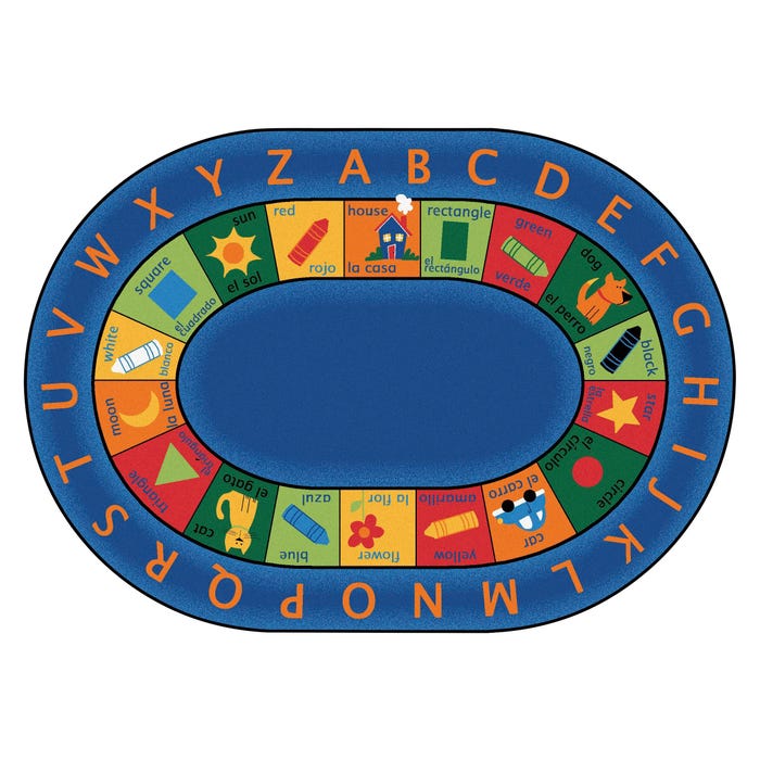 Carpets for Kids Premium Bilingual Circletime Carpet, Oval