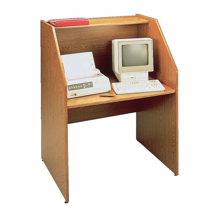 Ironwood Study Base Study Carrel, 37-3/8 x 30 x 47-7/8 Inches, Dixie Oak