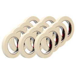 3M General Use Masking Tape, 0.75 Inch x 60 Yards, Tan, Pack of 12