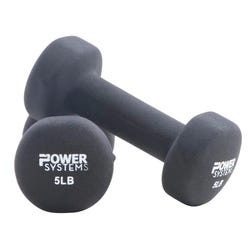 Power Systems Premium Neoprene Dumbbells, 5 Pounds, Black, Item Number 2094328